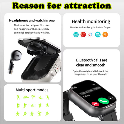 FusionBeat™ 2-in-1 Smartwatch & TWS Earbuds – Wear the Future on Your Wrist